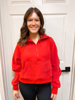 By The Fire Half Zip Pullover | Tomato