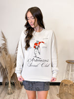 Arkansas Tailgate Socialite Sweatshirt | Light Grey