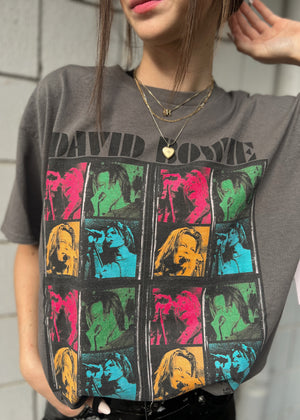 
            
                Load image into Gallery viewer, Livy Lu Kit David Bowie Kat Tee | Charcoal
            
        