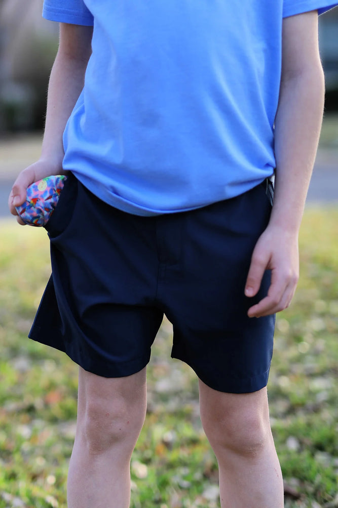 Burlebo Youth Parrot Pocket Shorts | Navy