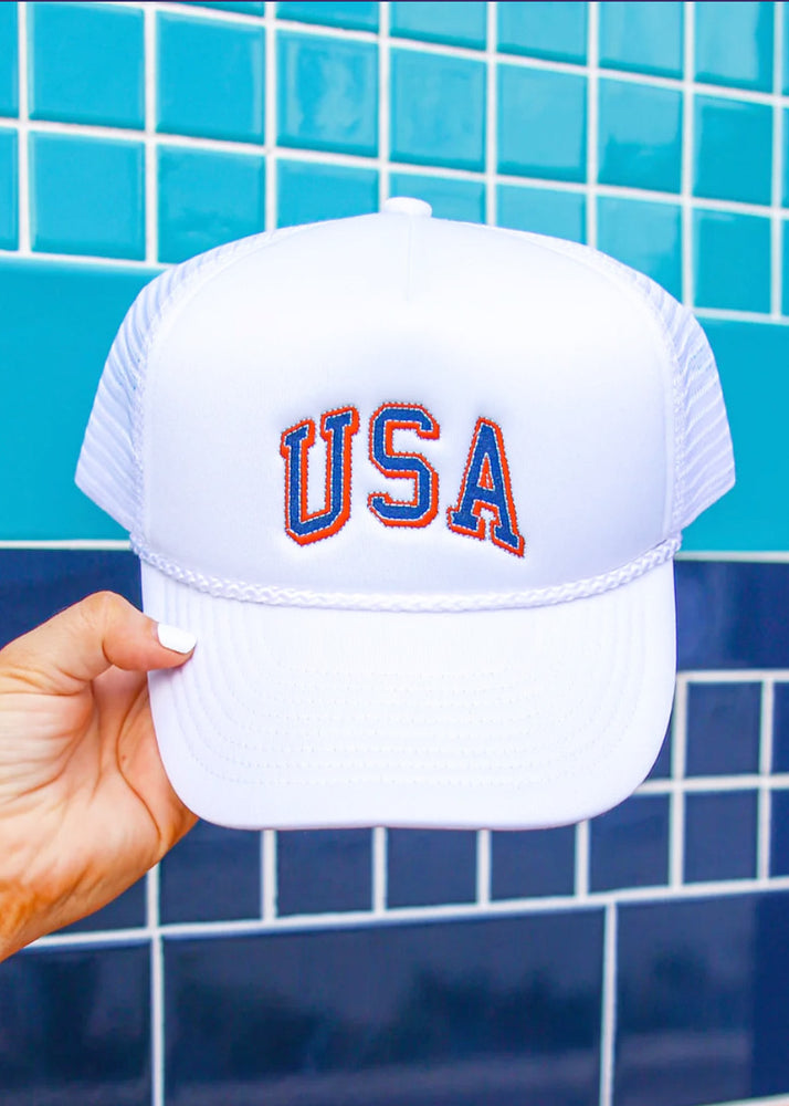 USA Trucker Hat | White