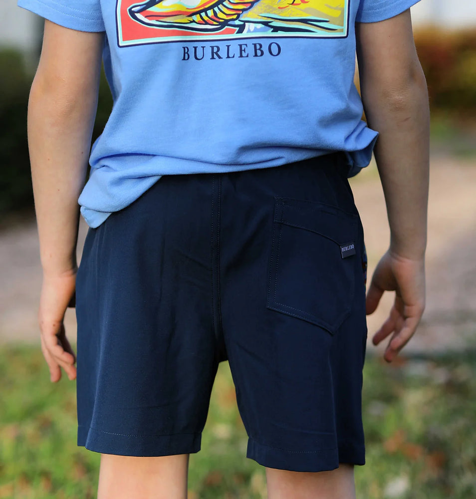 Burlebo Youth Parrot Pocket Shorts | Navy