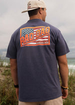 Burlebo Rad American Dad Tee | Heather Navy