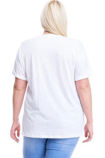 Curvy Rock-N-Roll Graphic Tee | White