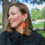 Canvas Enamel Earring | Pumpkin Stack