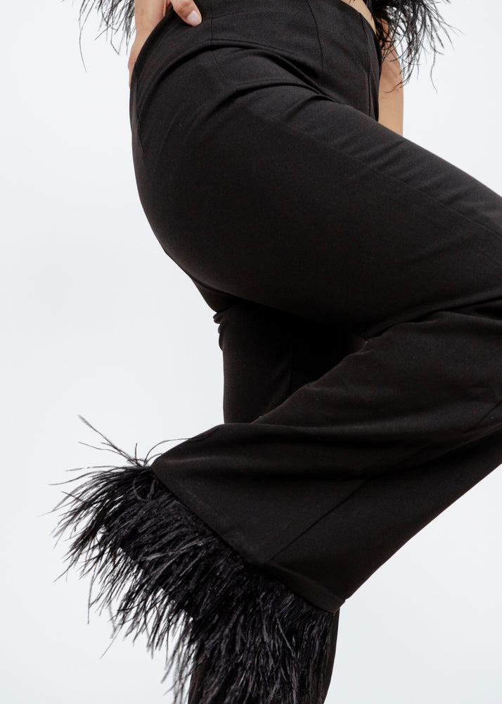 Aureum Black Feather Pants