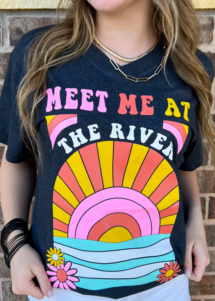 
            
                Load image into Gallery viewer, River Life Graphic Tee | Charcoal
            
        