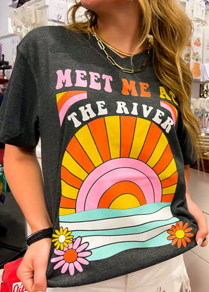 
            
                Load image into Gallery viewer, River Life Graphic Tee | Charcoal
            
        